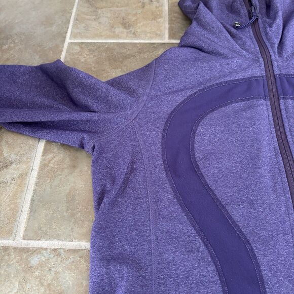Lululemon Jacket Womens Size 8 Purple Zip Up In Stride Jacket Long Sleeve - Picture 5 of 8